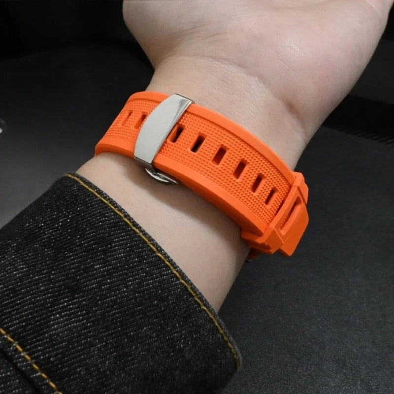 TitaniumBuckle Silicone Apple Watch Band