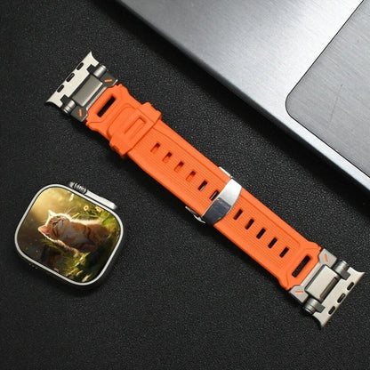 TitaniumBuckle Silicone Apple Watch Band