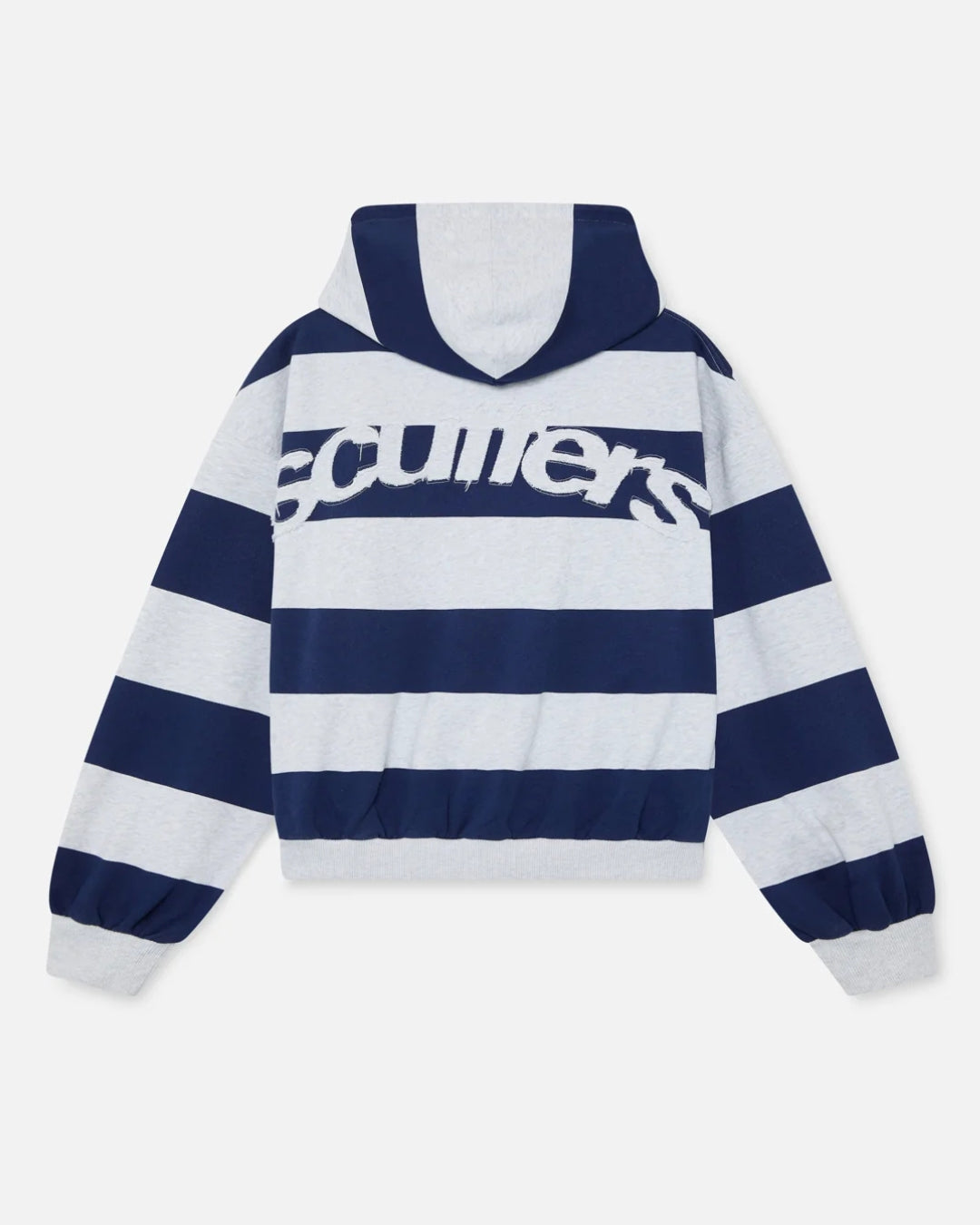 Oversized Striped Zip Hoodie