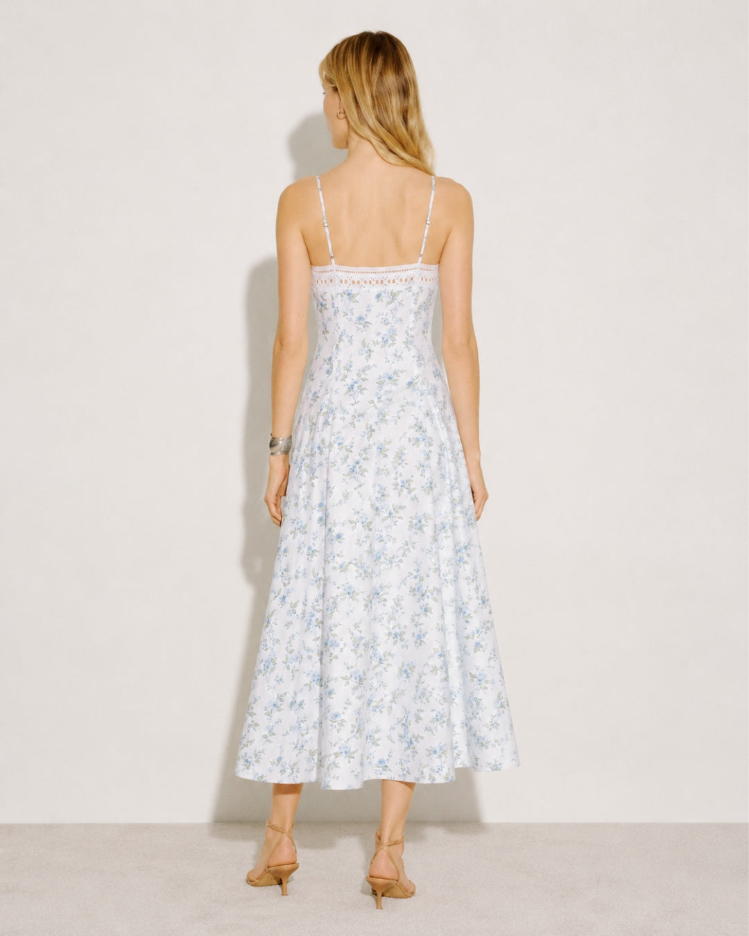 Pomona Eyelet Linen Midi Dress