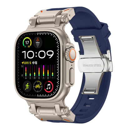 TitaniumBuckle Silicone Apple Watch Band