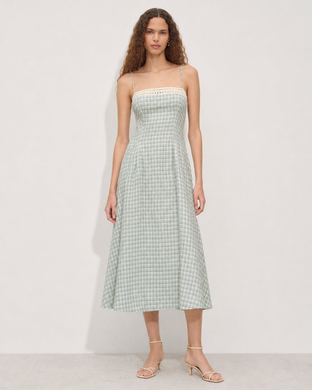 Pomona Eyelet Linen Midi Dress