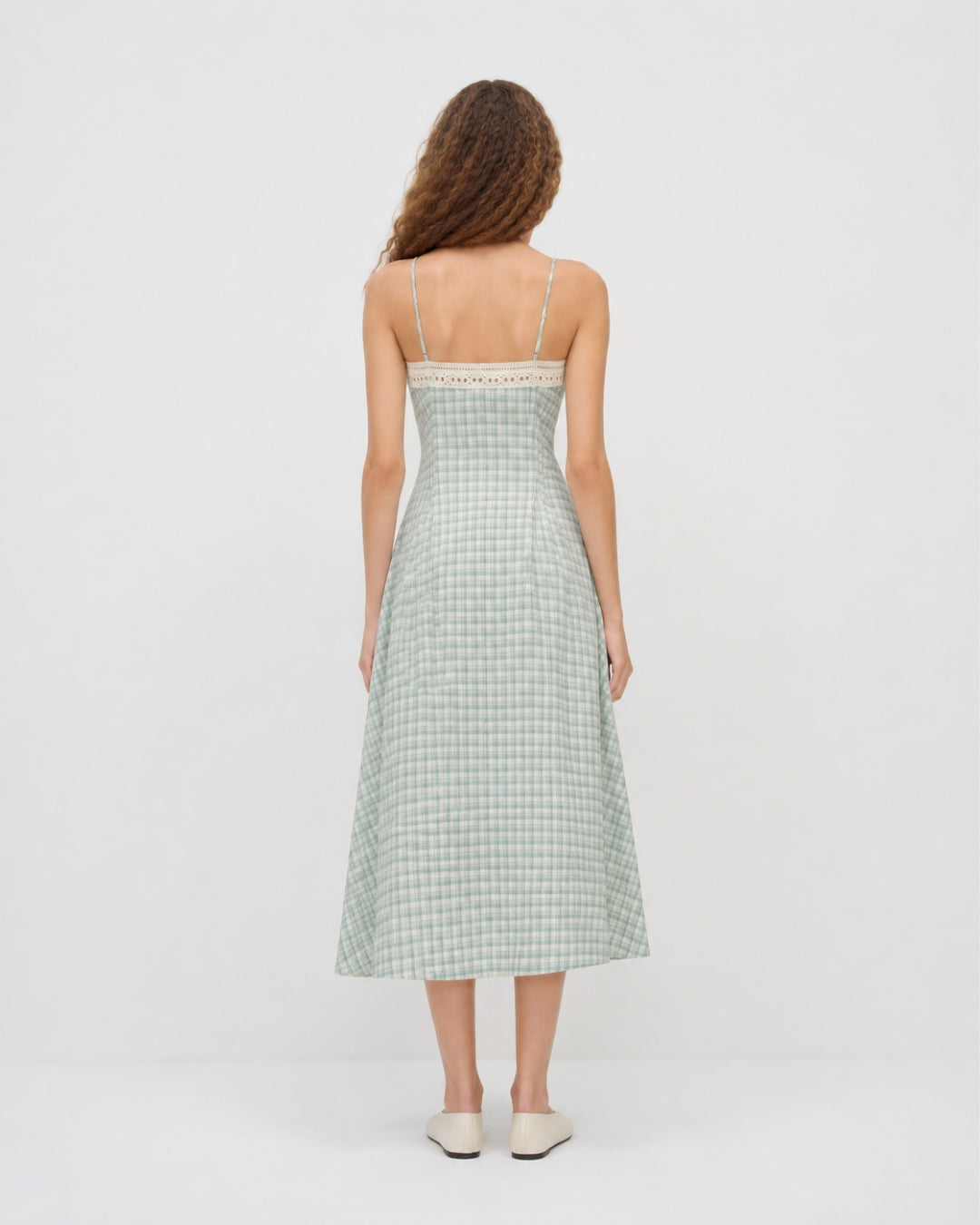 Pomona Eyelet Linen Midi Dress