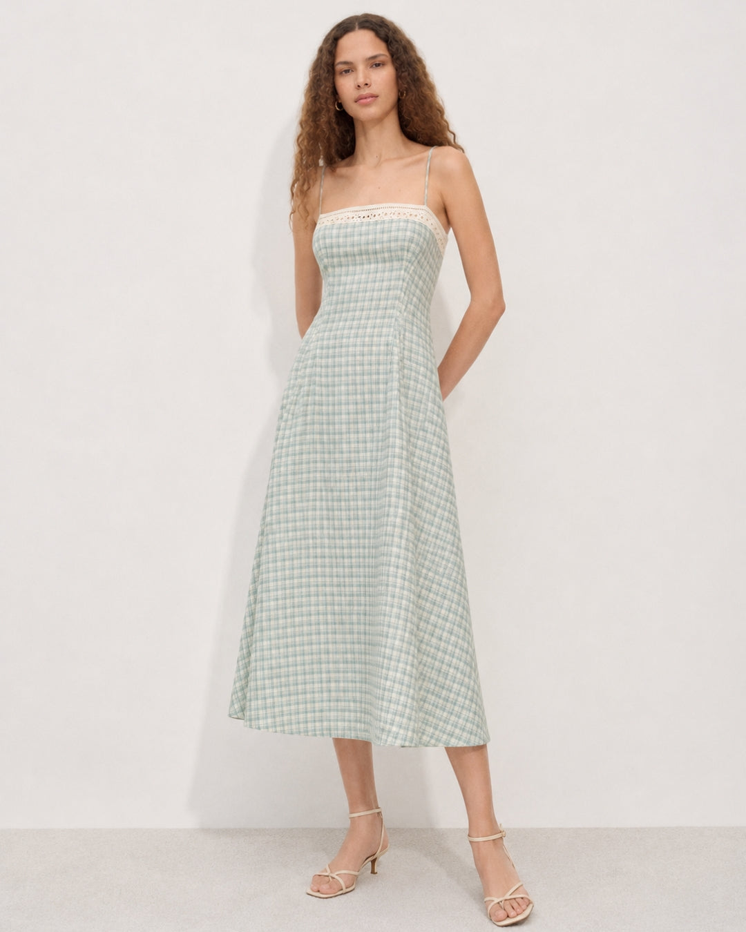 Pomona Eyelet Linen Midi Dress
