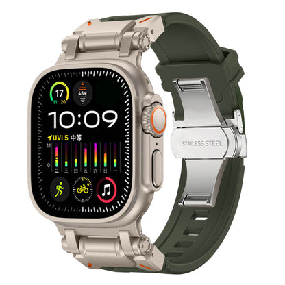 TitaniumBuckle Silicone Apple Watch Band