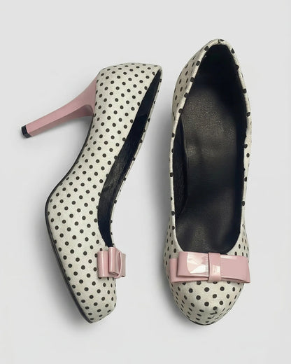 Lucie Polka Bow Heels