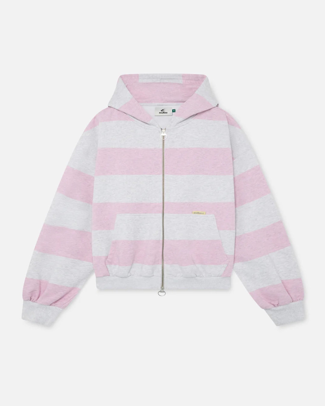 Oversized Striped Zip Hoodie