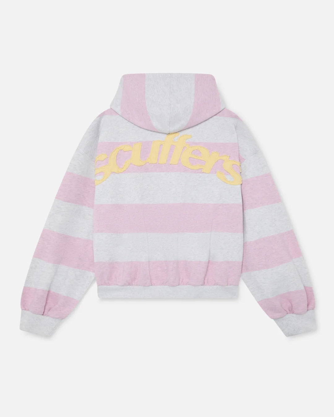 Oversized Striped Zip Hoodie