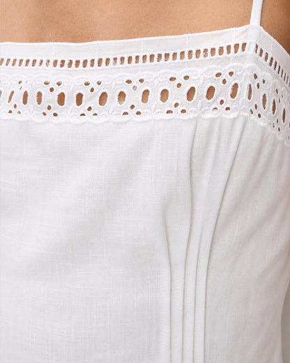 Pomona Eyelet Linen Midi Dress