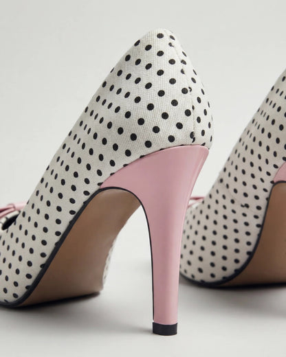 Lucie Polka Bow Heels