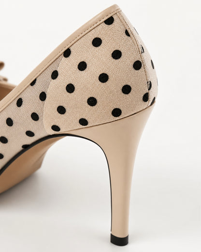 Lucie Polka Bow Heels