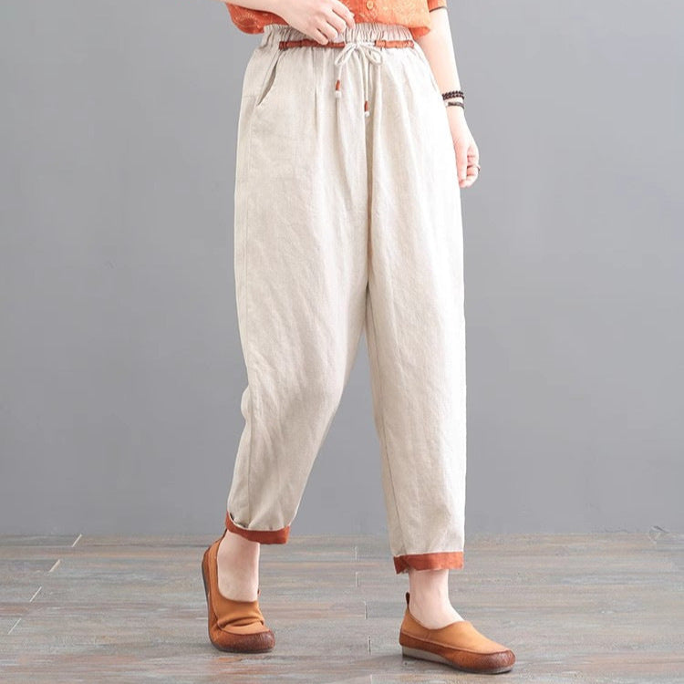 Fifth Avenue Barrel Linen Pants