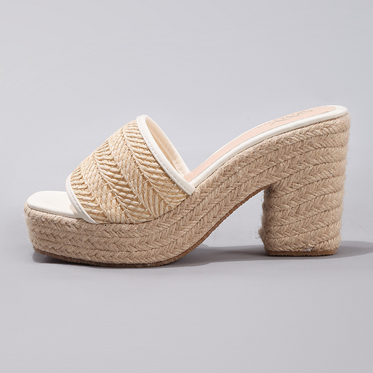 Nadine Woven Abaca Heels