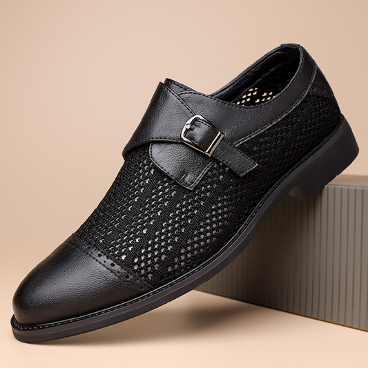 Sarratore Mesh Leather Loafers