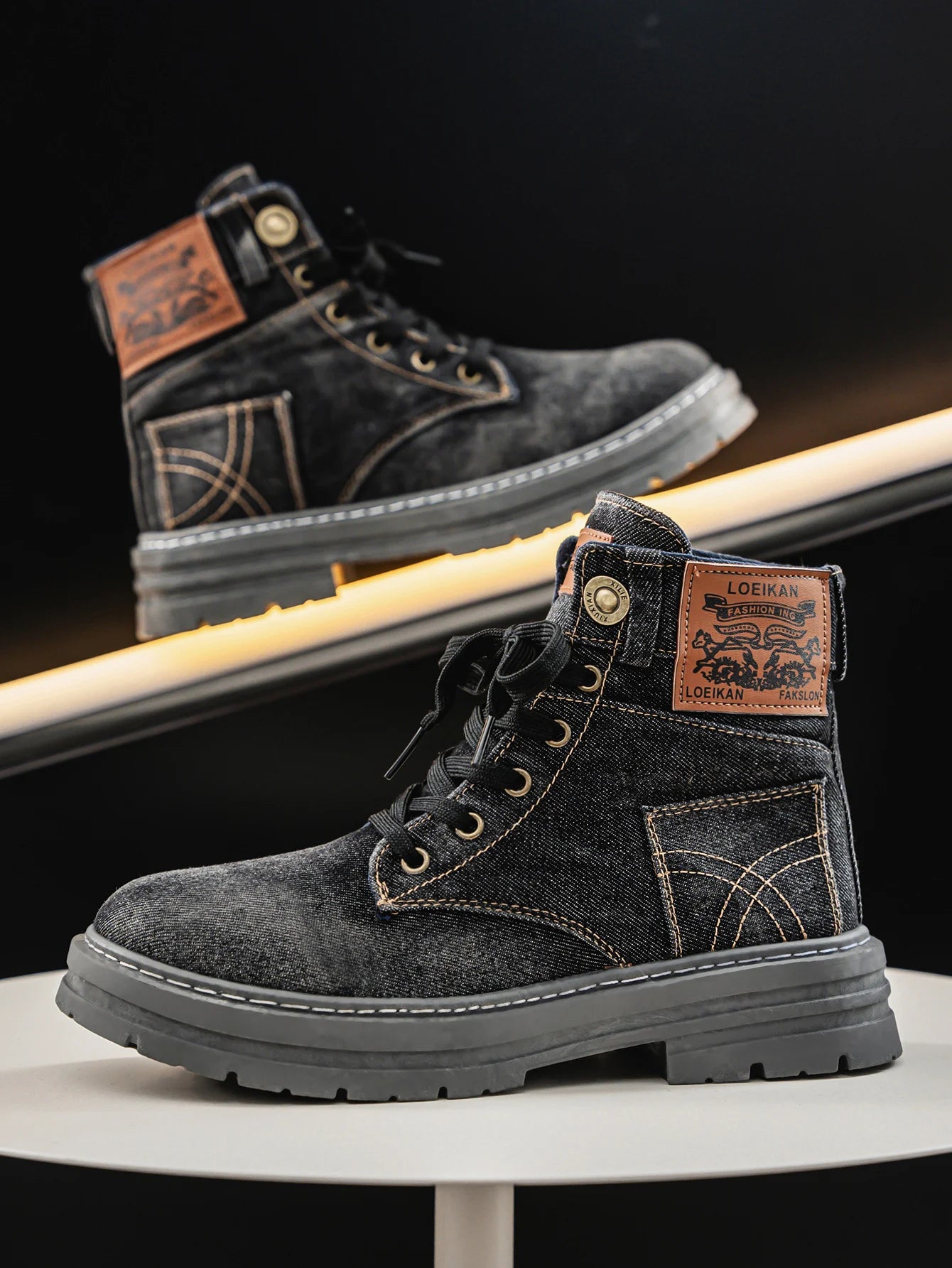Men’s Rivington Denim High-Top Boots