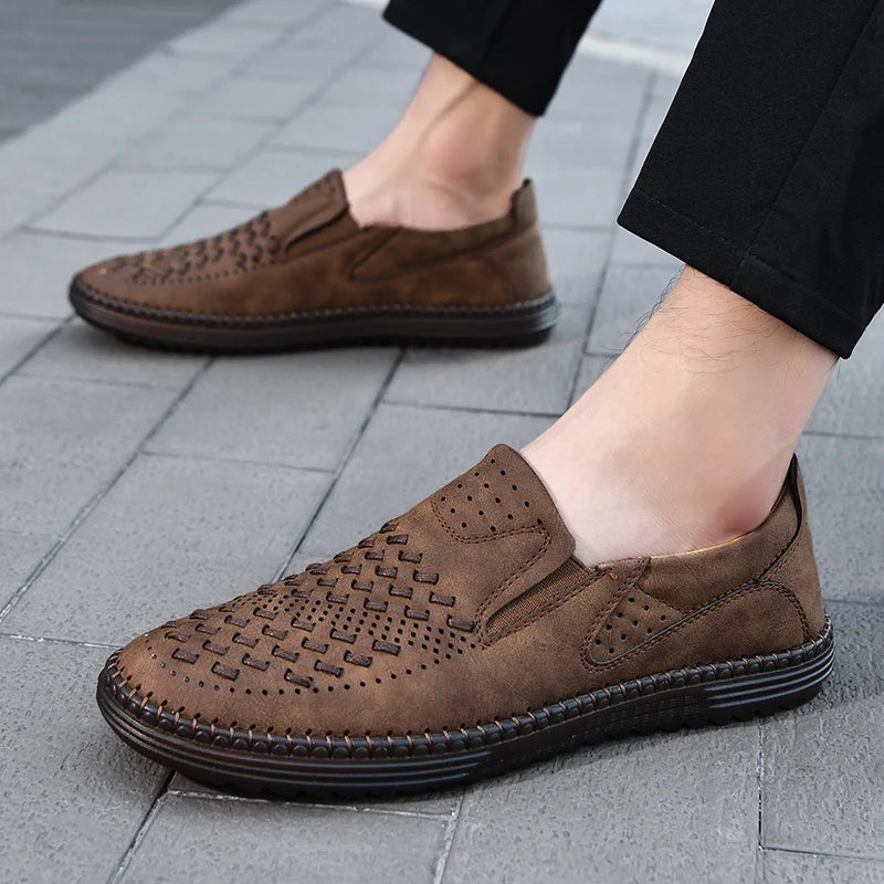 Men’s Rowan Handwoven Leather Loafers