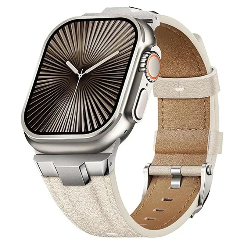 TitaniumEdge Leather Apple Watch Band